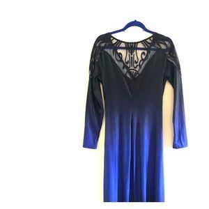 Ombré Black/Blue Gown